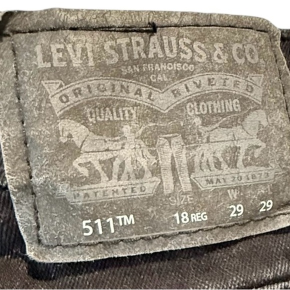 Levi’s 511 Slim Black Jeans – Young Men’s (29x29) - Picture 2 of 5